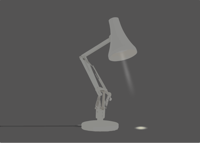 Desk lamp producing very small amount of light